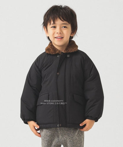 日本童裝 B:MING by BEAMS 毛毛領夾棉外套 100-150cm 男童款/女童款 秋冬季 (適合香港平均溫度、寒冷天氣、溫度低天氣）OUTERWEAR