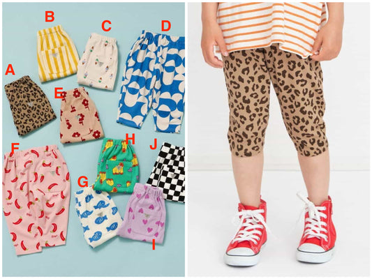 日本童裝 BREEZE 全印花七分長褲 70-130cm 男童款/女童款 初生嬰兒 夏季 PANTS