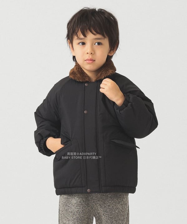 日本童裝 B:MING by BEAMS 毛毛領夾棉外套 100-150cm 男童款/女童款 秋冬季 (適合香港平均溫度、寒冷天氣、溫度低天氣）OUTERWEAR