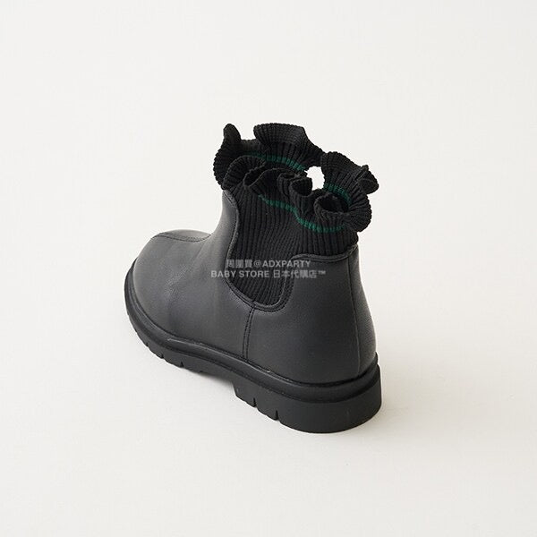 日本直送 Lycee mine 荷葉邊羅紋側拉鍊短靴 18-21cm 鞋系列 其他品牌