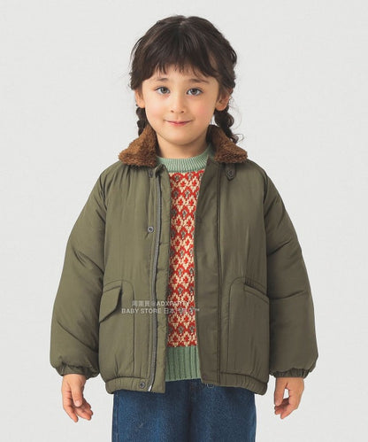 日本童裝 B:MING by BEAMS 毛毛領夾棉外套 100-150cm 男童款/女童款 秋冬季 (適合香港平均溫度、寒冷天氣、溫度低天氣）OUTERWEAR