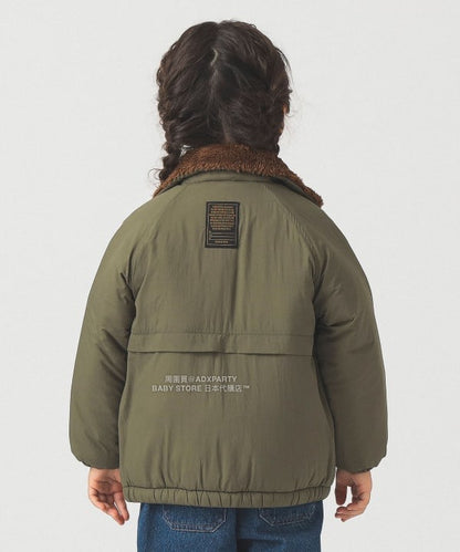 日本童裝 B:MING by BEAMS 毛毛領夾棉外套 100-150cm 男童款/女童款 秋冬季 (適合香港平均溫度、寒冷天氣、溫度低天氣）OUTERWEAR