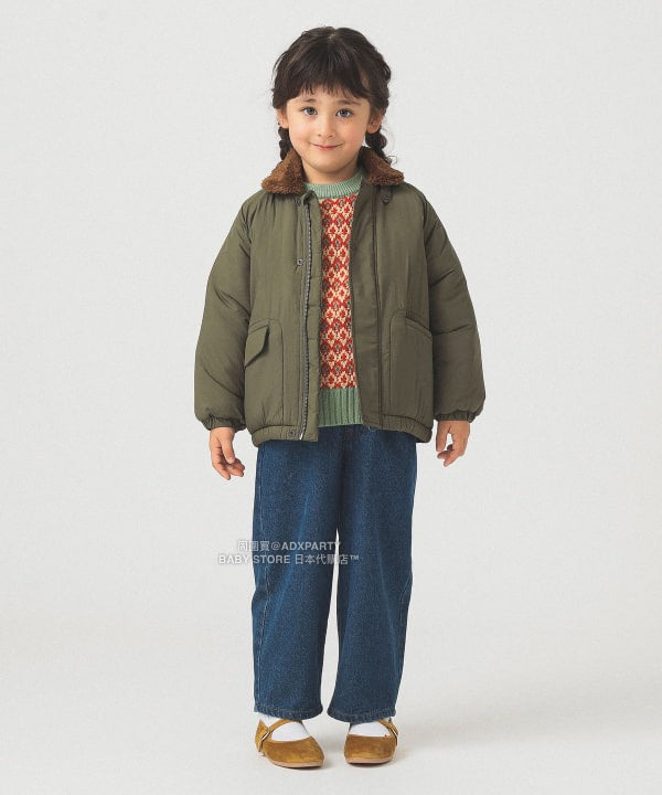 日本童裝 B:MING by BEAMS 毛毛領夾棉外套 100-150cm 男童款/女童款 秋冬季 (適合香港平均溫度、寒冷天氣、溫度低天氣）OUTERWEAR