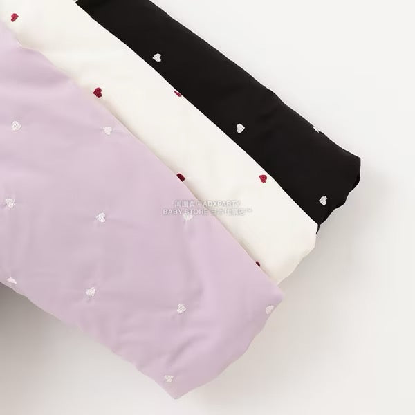 日本童裝 Ly# mine 刺繡無領夾棉抓毛外套 100-150cm 女童款 冬季 (適合初秋、香港平均溫度、寒冷天氣）OUTERWEAR 