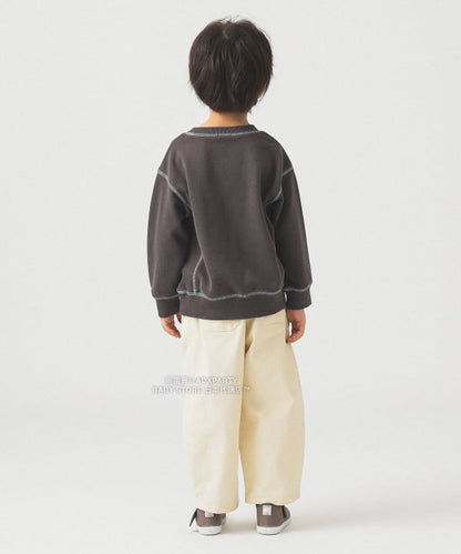 日本童裝 B:MING by BEAMS 配色縫線logo衛衣 100-140cm 男童款/女童款 秋冬季 TOPS