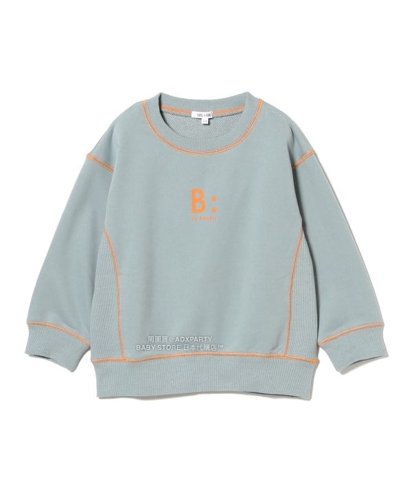 日本童裝 B:MING by BEAMS 配色縫線logo衛衣 100-140cm 男童款/女童款 秋冬季 TOPS