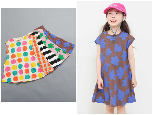 日本童裝 BREEZE 復古印花連身裙 90-140cm 女童款 夏季 DRESSES