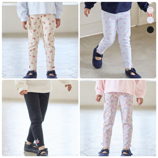日本童裝 aF#a325 士多啤梨系列 彈力緊身褲 90-140cm 女童款 春季 PANTS