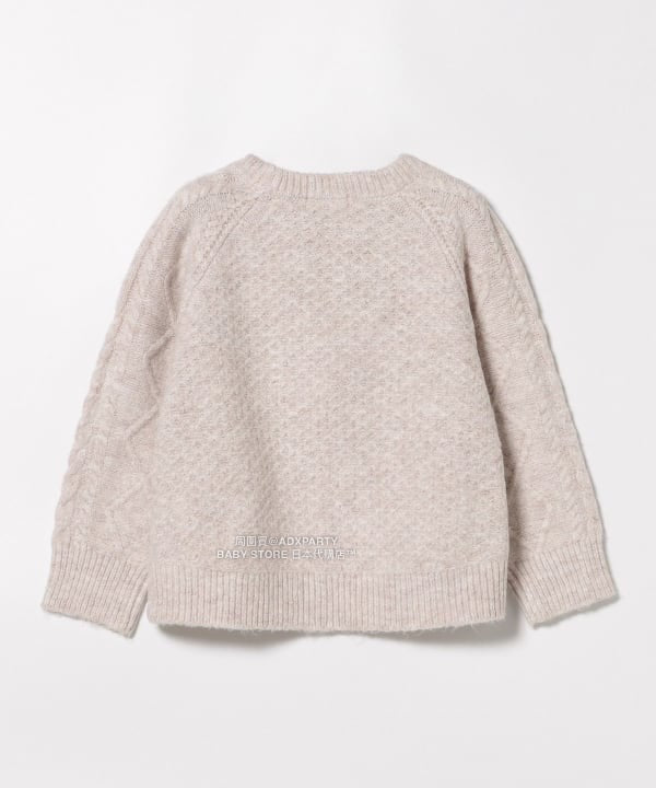 日本童裝 BEAMS mini 花卉針織毛衣 90-140cm 女童款 秋冬季 TOPS