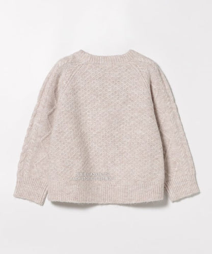 日本童裝 BEAMS mini 花卉針織毛衣 90-140cm 女童款 秋冬季 TOPS