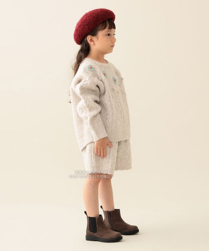 日本童裝 BEAMS mini 針織短褲 90-140cm 女童款 秋冬季 PANTS