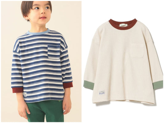 日本童裝 BEAMS mini 華夫紋上衣 90-140cm 男童款 夏季 TOPS
