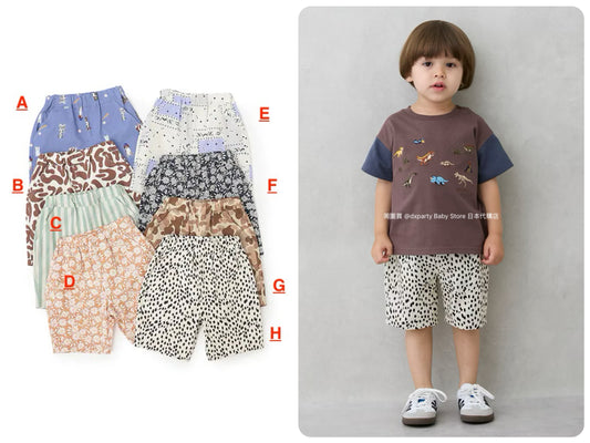 Japanese children's clothing pe#main casual shorts 80-130cm boys' summer PANTS 