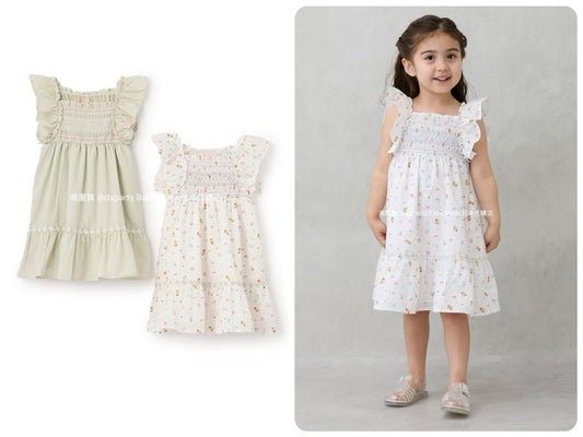 Japanese children's clothing pe#main small flying sleeve dress 80-130cm girls summer dresses 