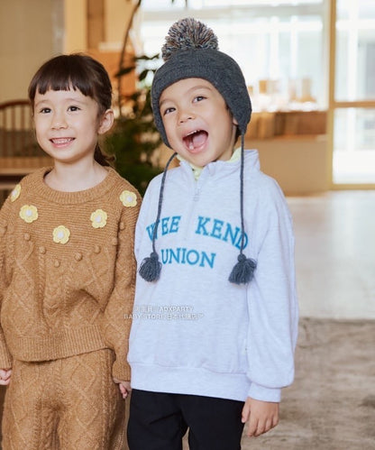 日本童裝 BEAMS mini 半拉鍊衛衣 90-140cm 男童款/女童款 秋冬季 TOPS