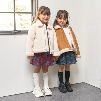 日本童裝 Ly# mine 仿羊毛大褸 100-150cm 女童款 冬季 (適合香港平均溫度、寒冷天氣雪）OUTERWEAR 