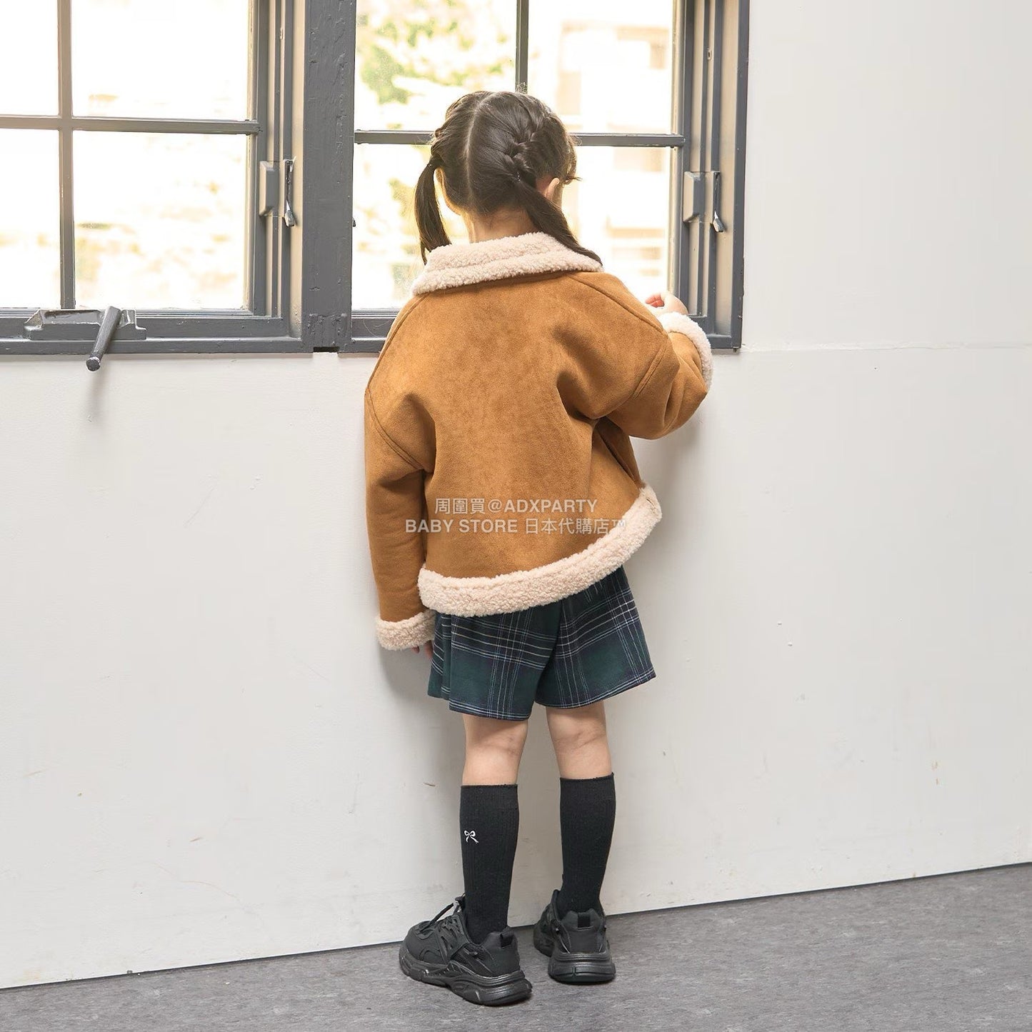 日本童裝 Ly# mine 仿羊毛大褸 100-150cm 女童款 冬季 (適合香港平均溫度、寒冷天氣雪）OUTERWEAR 