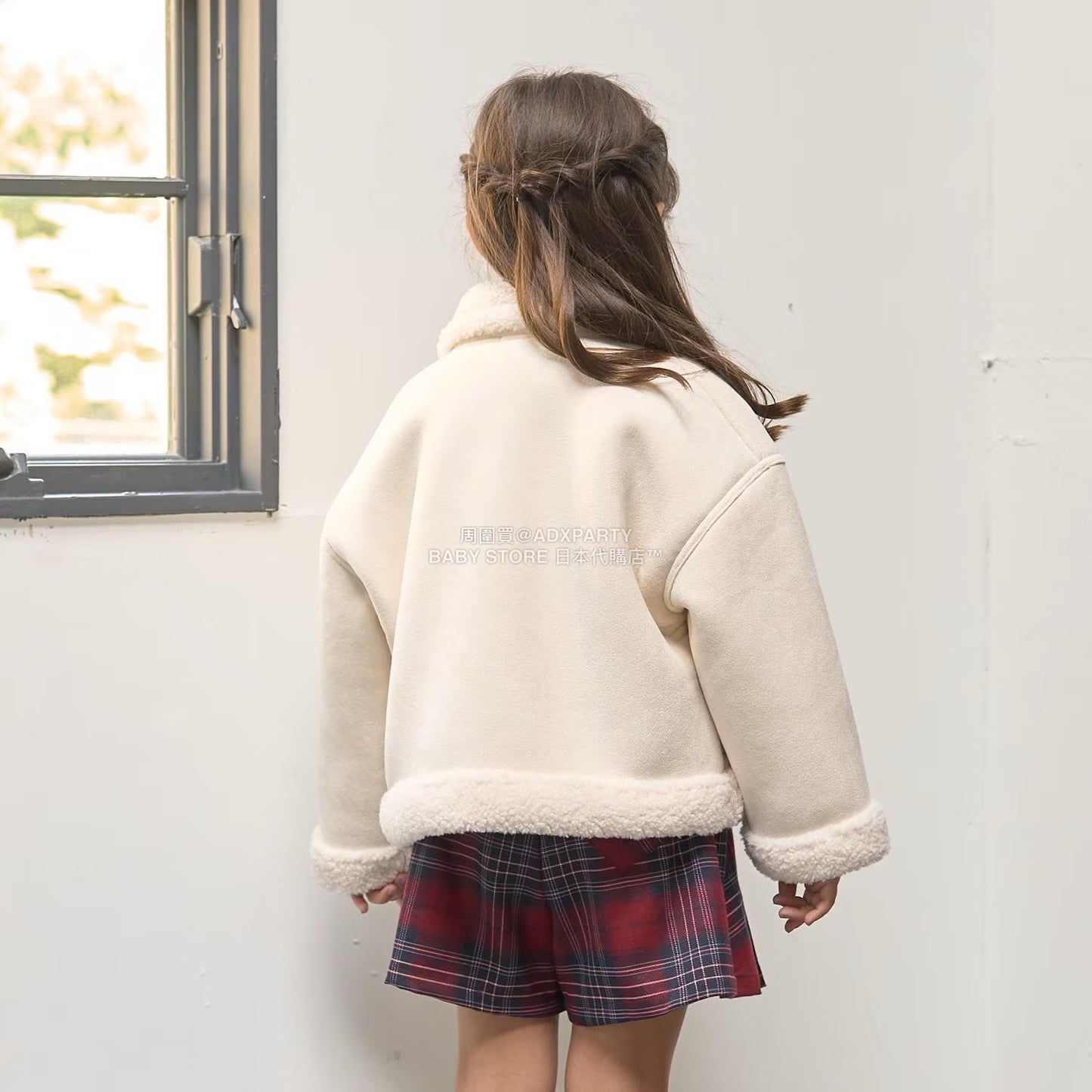 日本童裝 Ly# mine 仿羊毛大褸 100-150cm 女童款 冬季 (適合香港平均溫度、寒冷天氣雪）OUTERWEAR 