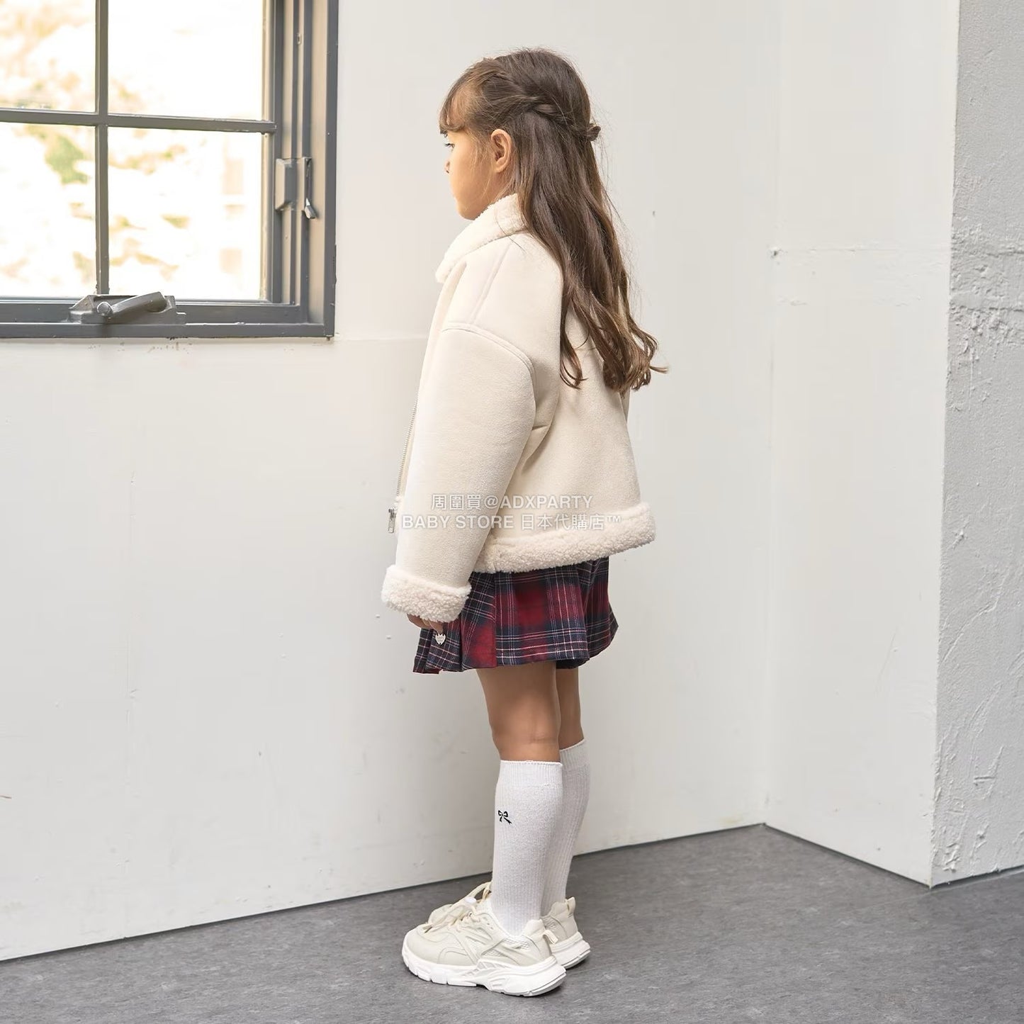 日本童裝 Ly# mine 仿羊毛大褸 100-150cm 女童款 冬季 (適合香港平均溫度、寒冷天氣雪）OUTERWEAR 