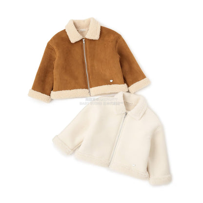 日本童裝 Ly# mine 仿羊毛大褸 100-150cm 女童款 冬季 (適合香港平均溫度、寒冷天氣雪）OUTERWEAR 