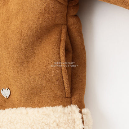 日本童裝 Ly# mine 仿羊毛大褸 100-150cm 女童款 冬季 (適合香港平均溫度、寒冷天氣雪）OUTERWEAR 