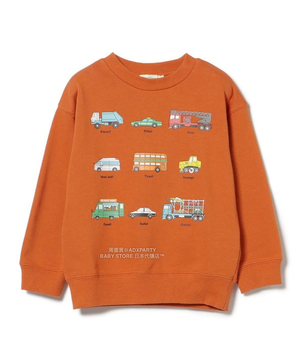 日本童裝 BEAMS mini 車車印花衛衣 90-130cm 男童款/女童款 秋冬季 TOPS