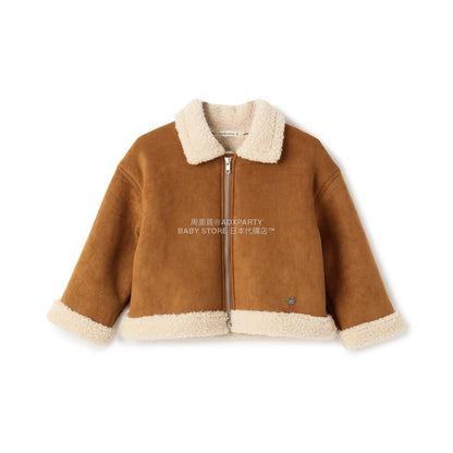 日本童裝 Ly# mine 仿羊毛大褸 100-150cm 女童款 冬季 (適合香港平均溫度、寒冷天氣雪）OUTERWEAR 
