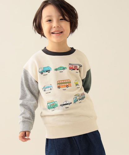 日本童裝 BEAMS mini 車車印花衛衣 90-130cm 男童款/女童款 秋冬季 TOPS