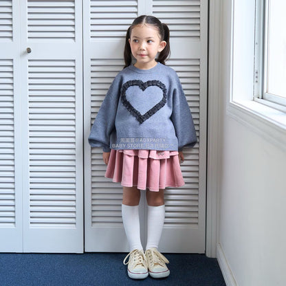 日本童裝 Ly# mine 心型與蝴蝶結針織毛衣 110-140cm 女童款 冬季 TOPS