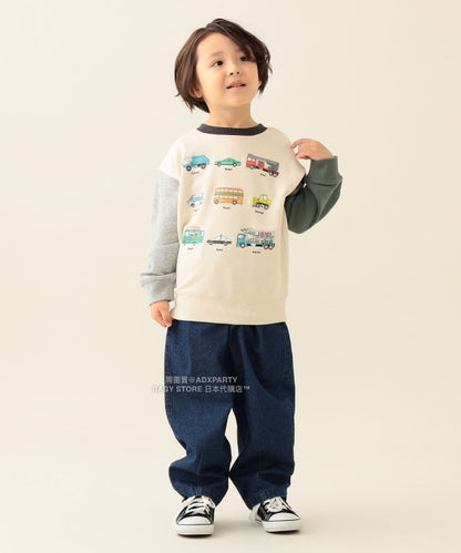 日本童裝 BEAMS mini 車車印花衛衣 90-130cm 男童款/女童款 秋冬季 TOPS