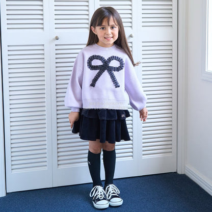 日本童裝 Ly# mine 心型與蝴蝶結針織毛衣 110-140cm 女童款 冬季 TOPS