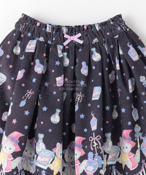 日本童裝 aF#a325 魔法貓咪短裙 100-150cm 女童款 秋季 SKIRTS Halloween攪鬼特輯 Cosplay服裝