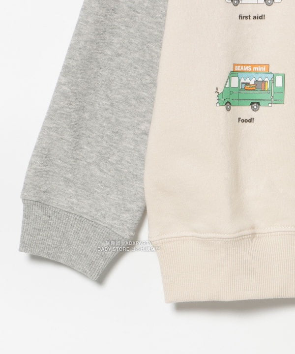 日本童裝 BEAMS mini 車車印花衛衣 90-130cm 男童款/女童款 秋冬季 TOPS