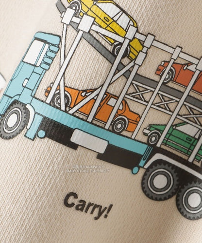 日本童裝 BEAMS mini 車車印花衛衣 90-130cm 男童款/女童款 秋冬季 TOPS