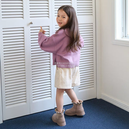 日本童裝 Ly# mine 心型與蝴蝶結針織毛衣 110-140cm 女童款 冬季 TOPS