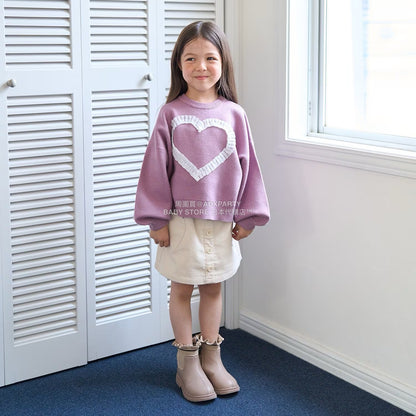 日本童裝 Ly# mine 心型與蝴蝶結針織毛衣 110-140cm 女童款 冬季 TOPS