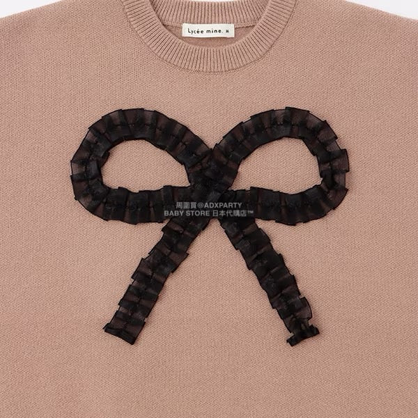 日本童裝 Ly# mine 心型與蝴蝶結針織毛衣 110-140cm 女童款 冬季 TOPS