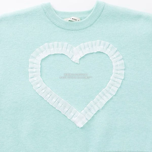 日本童裝 Ly# mine 心型與蝴蝶結針織毛衣 110-140cm 女童款 冬季 TOPS