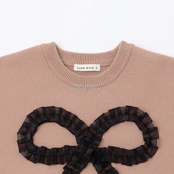 日本童裝 Ly# mine 心型與蝴蝶結針織毛衣 110-140cm 女童款 冬季 TOPS