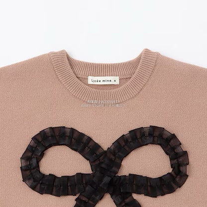 日本童裝 Ly# mine 心型與蝴蝶結針織毛衣 110-140cm 女童款 冬季 TOPS