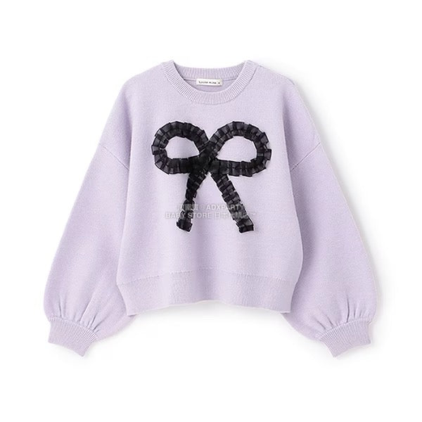 日本童裝 Ly# mine 心型與蝴蝶結針織毛衣 110-140cm 女童款 冬季 TOPS