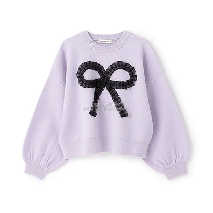 日本童裝 Ly# mine 心型與蝴蝶結針織毛衣 110-140cm 女童款 冬季 TOPS