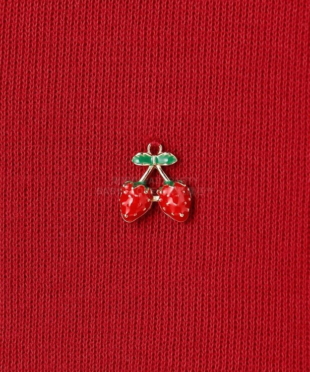 日本童裝 aF#a325 士多啤梨系列 針織外套 90-140cm 女童款 春季 OUTERWEAR 聖誕紅/新年紅