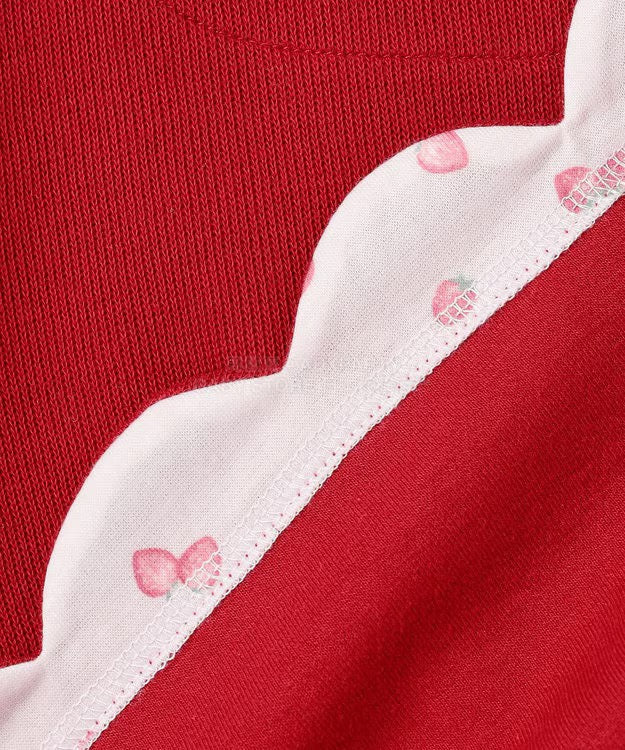 日本童裝 aF#a325 士多啤梨系列 針織外套 90-140cm 女童款 春季 OUTERWEAR 聖誕紅/新年紅