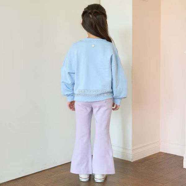 日本童裝 Ly# mine 薄抓毛蝴蝶結開衩喇叭褲 100-140cm 女童款 冬季 PANTS