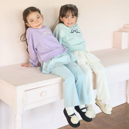 日本童裝 Ly# mine 拼紗喇叭裙連褲 100-140cm 女童款 冬季 SKIRTS PANTS