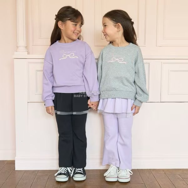 日本童裝 Ly# mine 拼紗喇叭裙連褲 100-140cm 女童款 冬季 SKIRTS PANTS