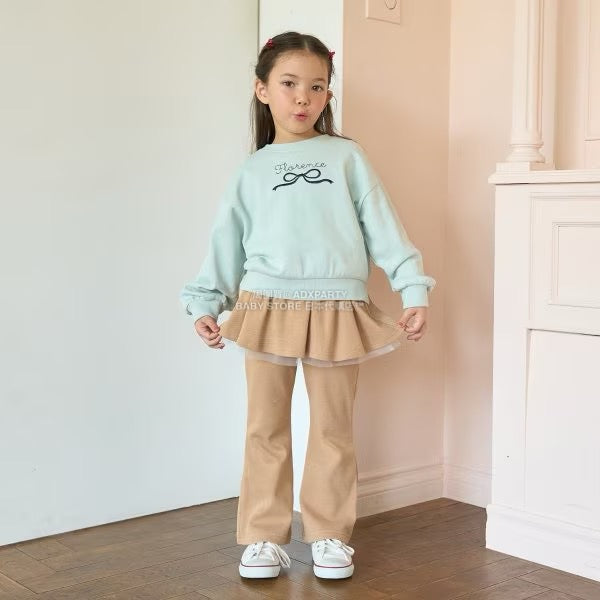 日本童裝 Ly# mine 拼紗喇叭裙連褲 100-140cm 女童款 冬季 SKIRTS PANTS