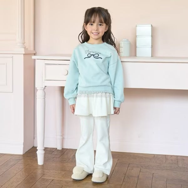 日本童裝 Ly# mine 拼紗喇叭裙連褲 100-140cm 女童款 冬季 SKIRTS PANTS