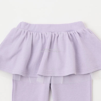 日本童裝 Ly# mine 拼紗喇叭裙連褲 100-140cm 女童款 冬季 SKIRTS PANTS
